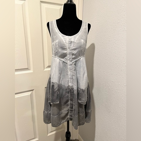 Alexo Gray Ombré Silk Blend Sleeveless Shift Dress Sz 38 US 4/6 - Picture 1 of 12